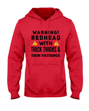 Load image into Gallery viewer, Warning Redhead With Thick Thighs Quote Mug Hoodie