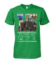 Load image into Gallery viewer, Supernatural 15 Years Anniversary Gift For Fan Black T-Shirt Guys Tee