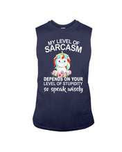 Load image into Gallery viewer, Unicorn Sarcasm Speak Wisely Funny Quote Unisex Long Sleeve