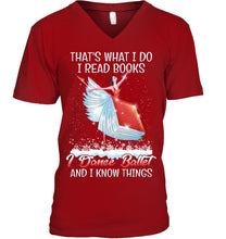 Load image into Gallery viewer, Girl Loves Reading Book And Dance Ballet Gift For Girls T-Shirt Guys V-Neck
