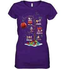 Load image into Gallery viewer, Christmas Gift On Tree Gift For Family T-Shirt Ladies V-Neck