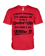 Load image into Gallery viewer, Spoiled Wife Funny Quote Family Tee Guys V-Neck