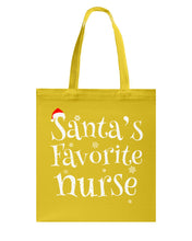 Load image into Gallery viewer, Santa's Favorite Nurse Basketweave Tote Bag