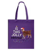 Load image into Gallery viewer, Jolly Cat Christmas Gift For Cat Lovers Basketweave Tote Bag