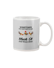 Load image into Gallery viewer, Cluck It Chicken Funny Quote T-Shirt Mug