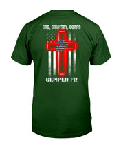 Load image into Gallery viewer, God Country Corps Semper Fi Black T-Shirt Guys Tee