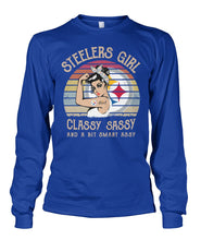 Load image into Gallery viewer, Steelers Girl Classy Sassy T-Shirt Unisex Long Sleeve