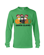 Load image into Gallery viewer, Santa Claws Funny Gift Christmas Gift For Cat Lovers Unisex Long Sleeve