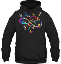 Load image into Gallery viewer, Bird Colorful Infinity Sign Hoodie