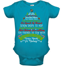 Load image into Gallery viewer, Christmas Tree Eleven Fabric Bundles T-Shirt Baby Onesie