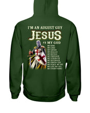 Load image into Gallery viewer, Jesus August My God Horoscope Black T-Shirt Hoodie