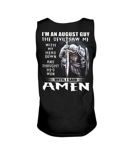 August Guy Amen Birthday Gift For Christian Unisex Tank Top