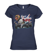 Load image into Gallery viewer, Lewis Hamilton 44 Formula 1 Champion 2019 Gift For Fans Ladies V-Neck