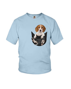 Beagle In The Pocket Funny T-Shirt Youth Tee