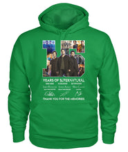 Load image into Gallery viewer, Supernatural 15 Years Anniversary Gift For Fan Black T-Shirt Hoodie