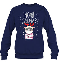 Load image into Gallery viewer, Funny Merry Catmas Christmas Gift Shirt Sweatshirt