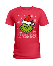 Load image into Gallery viewer, The Grinch Stole My Pancreas Ladies Tee