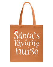 Load image into Gallery viewer, Santa's Favorite Nurse Basketweave Tote Bag