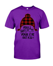 Load image into Gallery viewer, Funny Christmas T-Shirt Shoot Your Eye Out Guys Tee