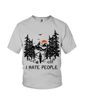 Load image into Gallery viewer, I Hate People Printing T-Shirt Youth Tee