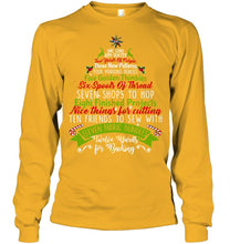 Load image into Gallery viewer, Christmas Tree Eleven Fabric Bundles T-Shirt Unisex Long Sleeve