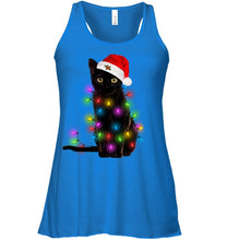 Load image into Gallery viewer, Cat Merry And Bright New Ladies Flowy Tank