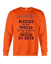 Load image into Gallery viewer, November Girl Blessed By Girl Spoiled By Husband Quote T-Shirt Sweatshirt