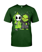 Load image into Gallery viewer, Cute Little Jack Skellington Grinch Best Friend Christmas Gift Shirt Guys Tee