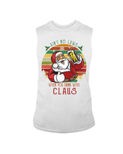 Load image into Gallery viewer, Santa Claus Beer Gift For Christmas Black T-Shirt Unisex Long Sleeve