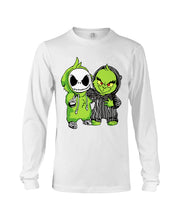 Load image into Gallery viewer, Cute Little Jack Skellington Grinch Best Friend Christmas Gift Shirt Unisex Long Sleeve