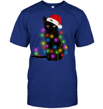 Load image into Gallery viewer, Cat Merry And Bright New Guys Tee
