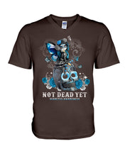 Load image into Gallery viewer, Diabetes Awareness Skull Custom Graphic Tee Guys V-Neck