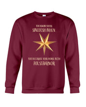 Load image into Gallery viewer, Christmas Star Swedish Julstarnor Black T-Shirt Sweatshirt