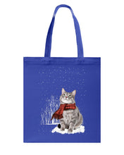 Load image into Gallery viewer, Cute Cat Christmas Gift For Cat Lovers Custom T-Shirt Basketweave Tote Bag