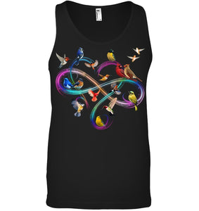 Bird Colorful Infinity Sign Unisex Tank Top