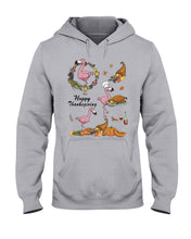 Load image into Gallery viewer, Flamingo Happy Thanksgiving Hoodie