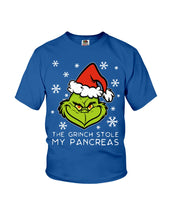 Load image into Gallery viewer, The Grinch Stole My Pancreas Youth Tee