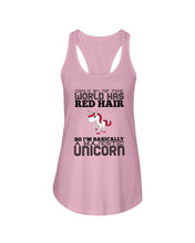 Load image into Gallery viewer, Redhead Unicorn Gift For Fans Funny T-Shirt Ladies Flowy Tank