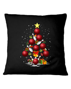 Bowling   Bowling Christmas Tree Christmas T-Shirt Pillow Cover