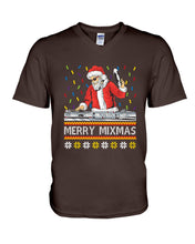 Load image into Gallery viewer, Merry Mixmas - Santa Claus Dj Funny Christmas Gift Guys V-Neck