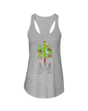 Load image into Gallery viewer, Merry Christmas Funny Dancing Skeleton Ladies Flowy Tank