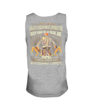 Load image into Gallery viewer, Heavy Equipment Operator Black T-Shirt Unisex Tank Top