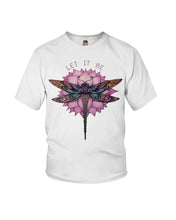 Load image into Gallery viewer, Let It Be Dragonfly Lotus Youth Tee