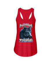 Load image into Gallery viewer, Wolf Lovers Trending Quote Tee Ladies Flowy Tank
