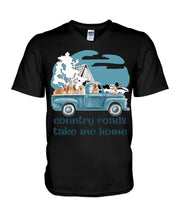 Load image into Gallery viewer, Country Road Golden Retriever Guys V-Neck