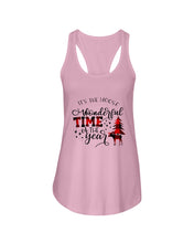 Load image into Gallery viewer, Funny Moose Wonderful Time Christmas Gift For Family Ladies Flowy Tank