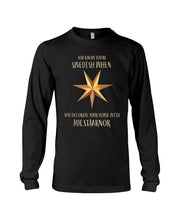 Load image into Gallery viewer, Christmas Star Swedish Julstarnor Black T-Shirt Unisex Long Sleeve