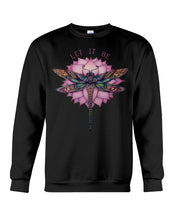 Load image into Gallery viewer, Let It Be Dragonfly Lotus Sweatshirt