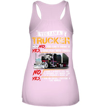 Load image into Gallery viewer, I Am A Trucker Ladies Flowy Tank