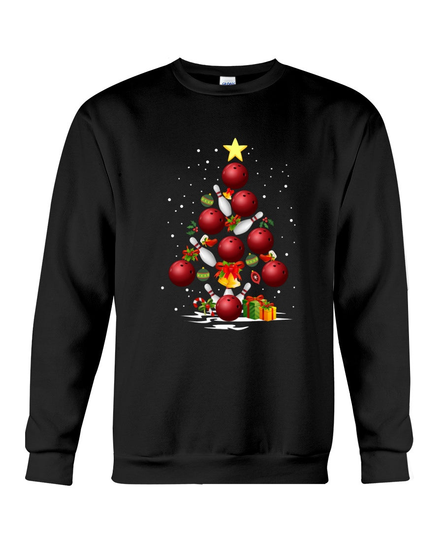 Bowling   Bowling Christmas Tree Christmas T-Shirt Sweatshirt